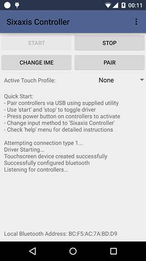 Sixaxis Controller - программа на Андроид