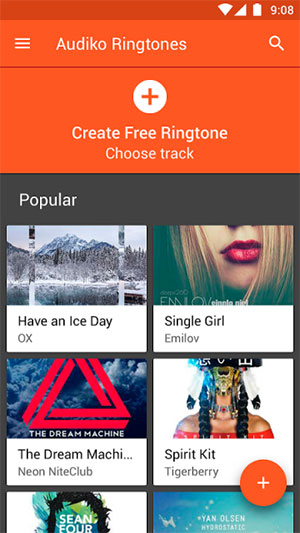 Audiko ringtones - программа на Андроид