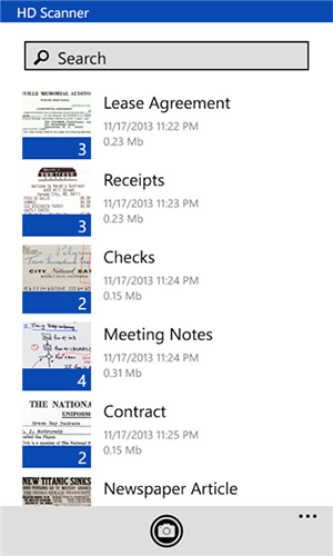 HD Scanner - программа для Windows Phone