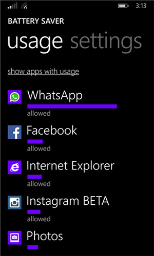 Lumia Battery Saver & Booster - программа для Windows Phone