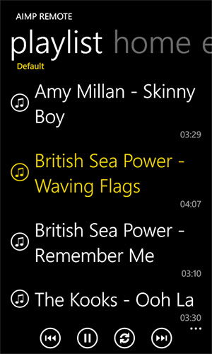 AIMP Remote - программа для Windows Phone