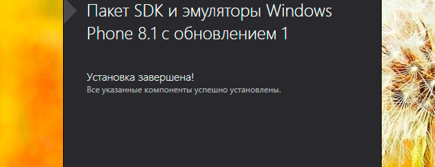 Инструкция установки эмулятора Windows Phone SDK 8.1
