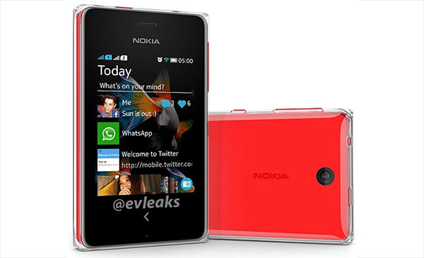 Официальный рендер телефона Asha 500