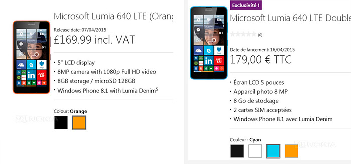 Новый смартфон Lumia 640 был замечен в Microsoft Store