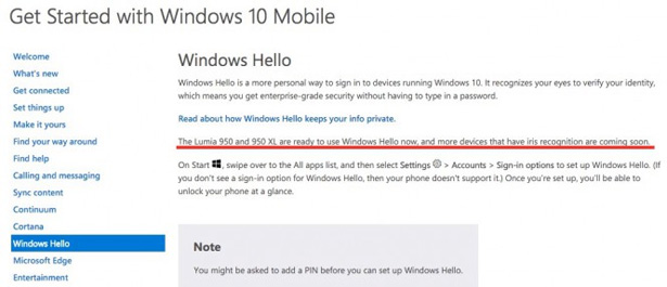 Microsoft: работа над Lumia 750 и Lumia 850 с поддержкой Windows Hello