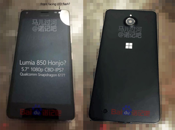 Утечка: в Сеть попали фотографии Microsoft Lumia 850