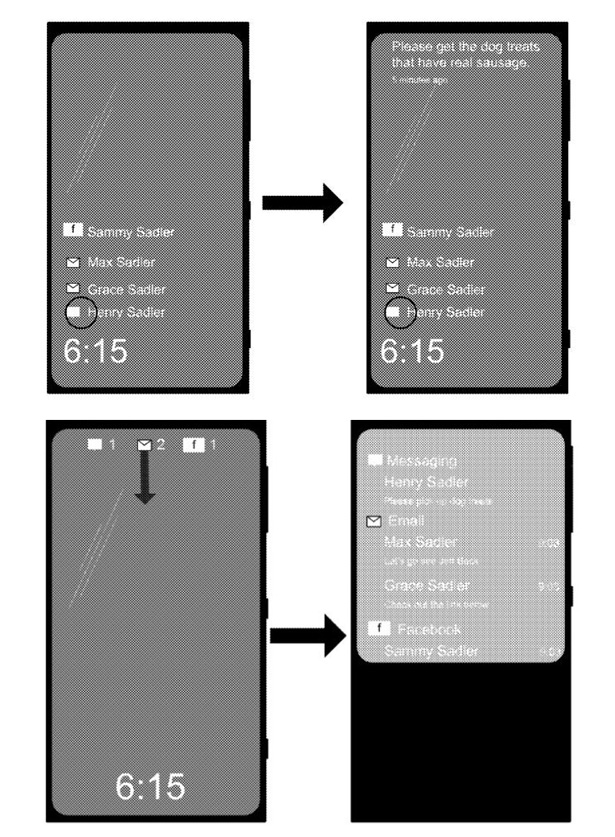 Microsoft получила патент на расширенные оповещения на экране блокировки смартфона