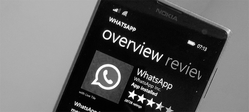 Whatsapp больше не будет поддерживать платформу Windows Phone 7