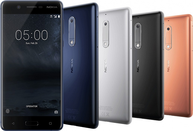 На MWC 2017 компания HMD представила Android-смартфоны Nokia 3 и Nokia 5