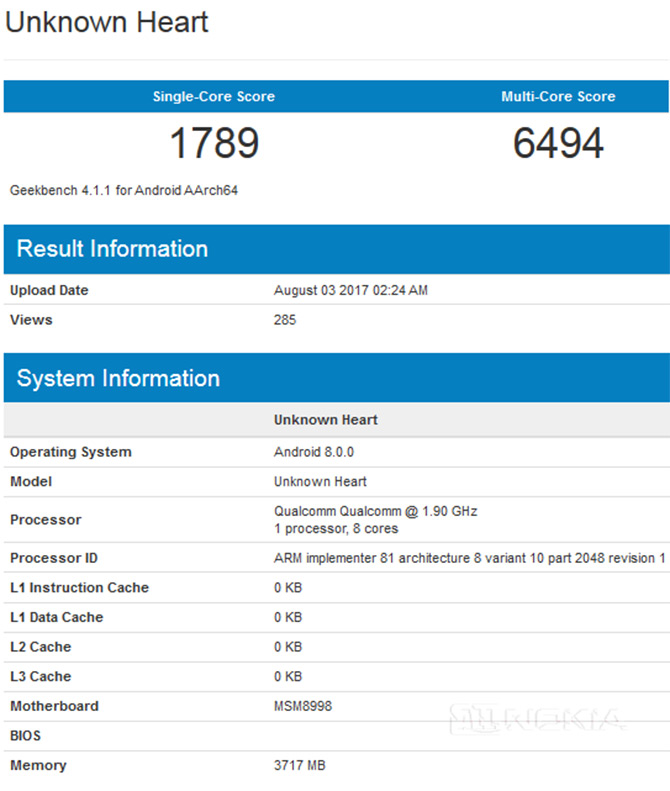В Сети опубликован интерфейс флагмана Nokia 8