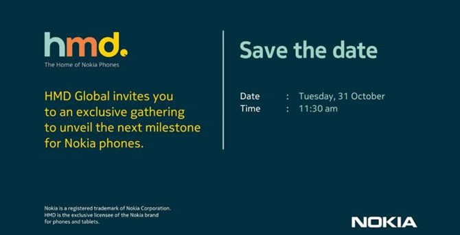 31 октября компания HMD анонсирует новый Андроид-смартфон Nokia