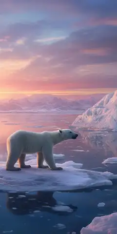 Белый медведь - картинки для телефона 1080x2160