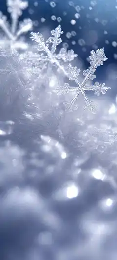 Снежинки – зимние HD обои для вашего смартфона (720x1600)