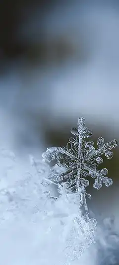 Вертикальные HD картинки 720x1600: снежинки